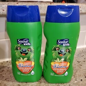 2‎ Suave Kids Strawberry Blast 2 in 1 Smoothing Shampoo and Conditioner 12 oz